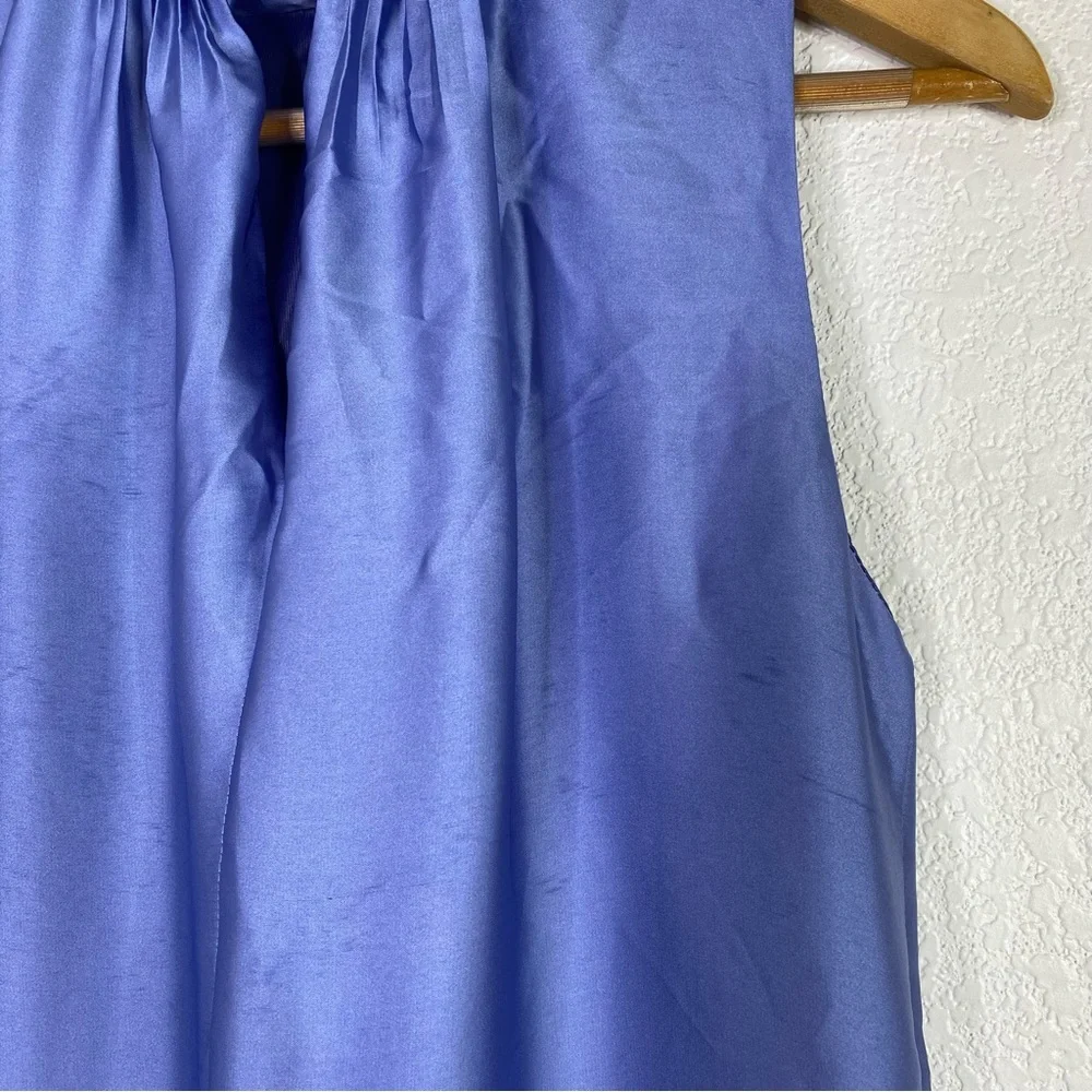 Zara Basics Blue Satin Floral Mini Dress